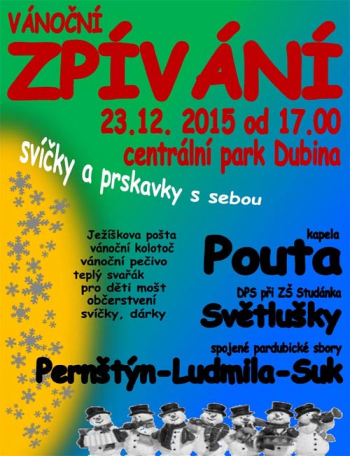 23.12.2015 - VÁNOČNÍ ZPÍVÁNÍ 2015 - Pardubice