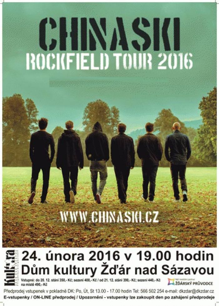 24.02.2016 - CHINASKI - Rockfield Tour 2016  / Žďár nad Sázavou