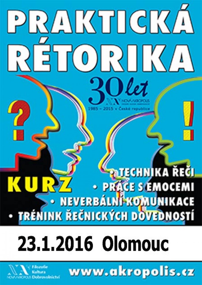 23.01.2016 - Praktická rétorika (celodenní kurz) - Olomouc
