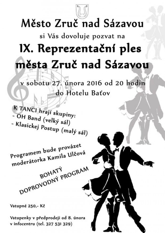 27.02.2016 - IX. Reprezentativní ples města Zruč nad Sázavou