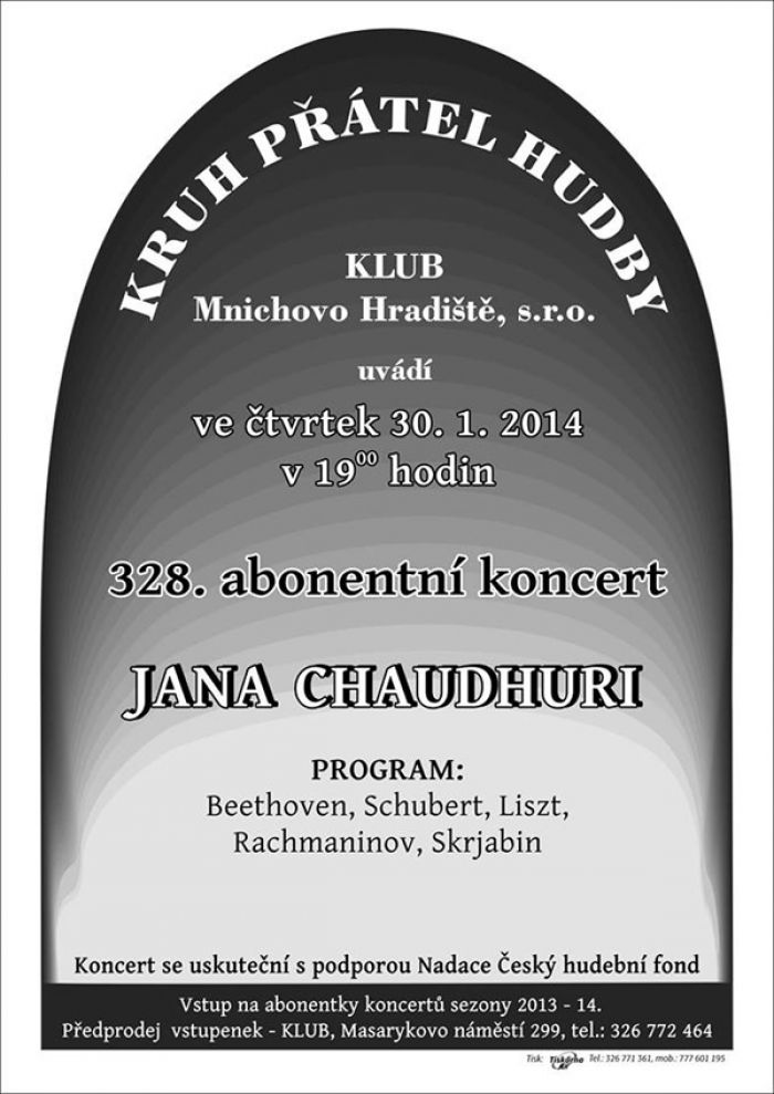 30.01.2014 - 328. abonentní koncert KPH - Jana CHAUDHURI 