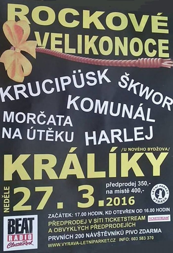 27.03.2016 - ROCKOVÉ VELIKONOCE 2016 - Králíky u Nového Bydžova