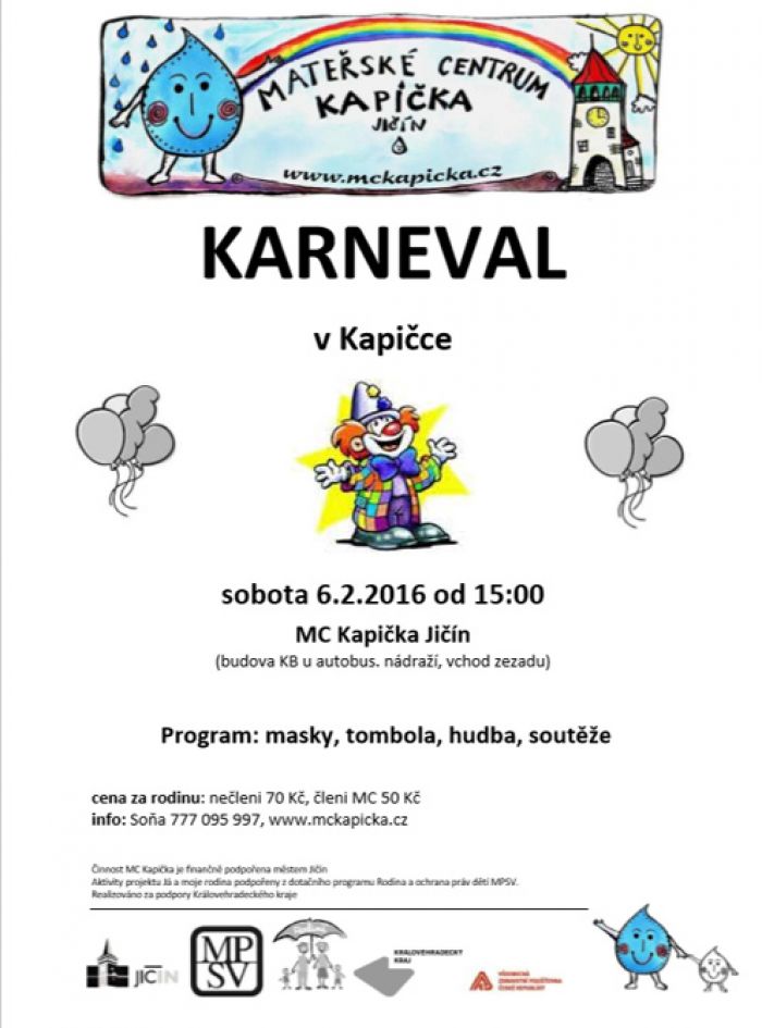 06.02.2016 - KARNEVAL V KAPIČCE - Jičín