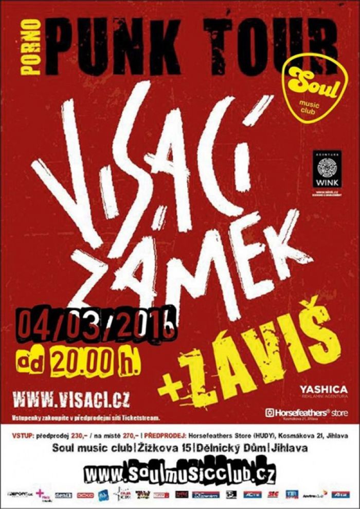 04.03.2016 - Visací Zámek & Záviš: PORNOPUNK TOUR 2016 / Jihlava