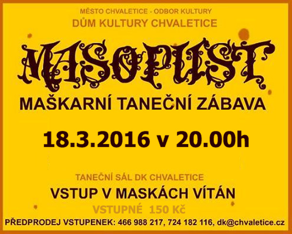 18.03.2016 - MASOPUST - Chvaletice