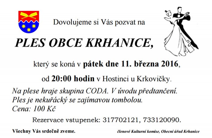 11.03.2016 - Ples obce Krhanice