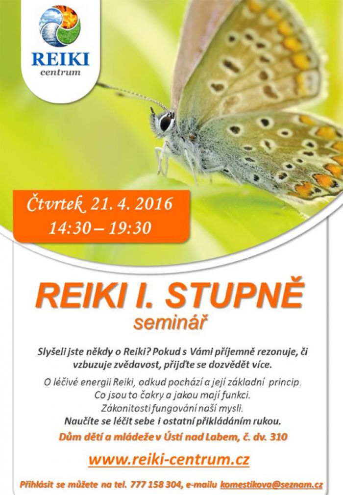21.04.2016 - Reiki 1. stupně - Ústí nad Labem