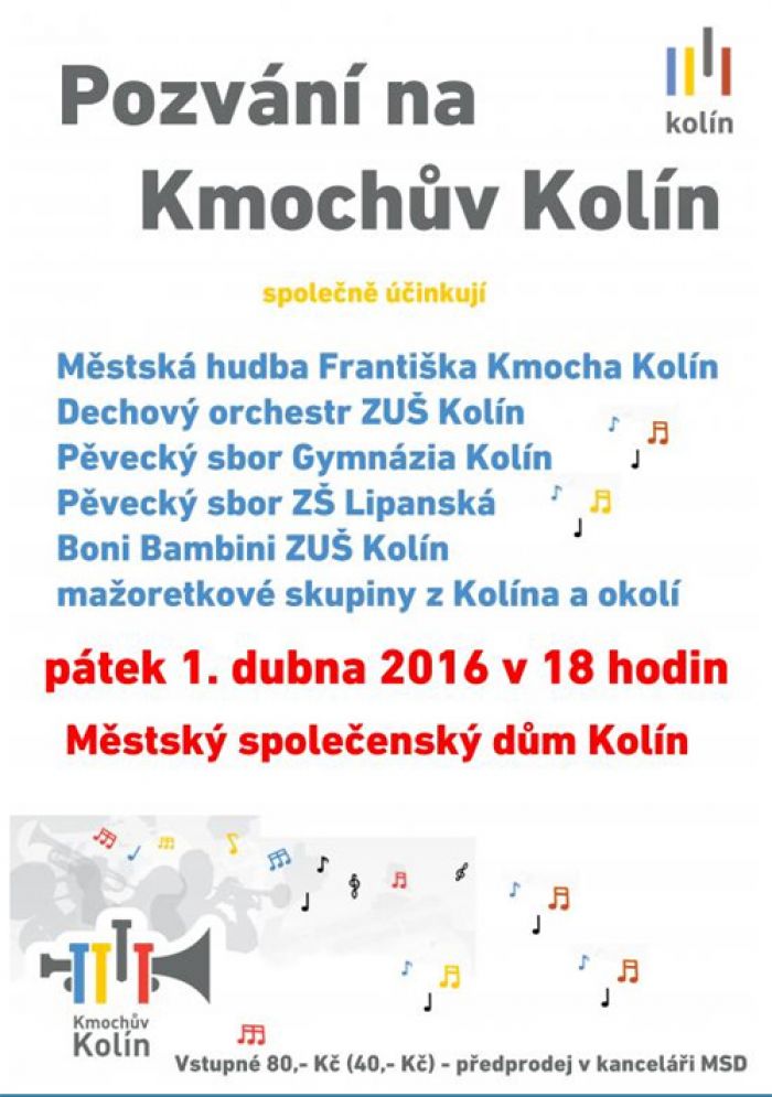 01.04.2016 - Pozvání na Kmochův Kolín 