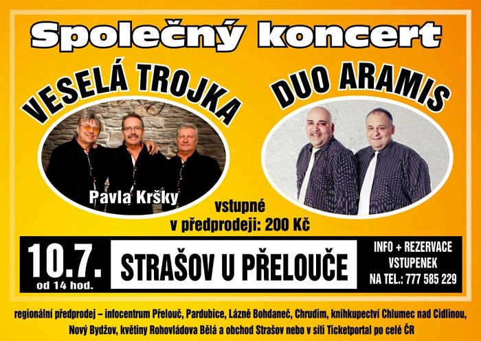 10.07.2016 - Veselá Trojka Pavla Kršky -  Duo Aramis / Strašov u Přelouče