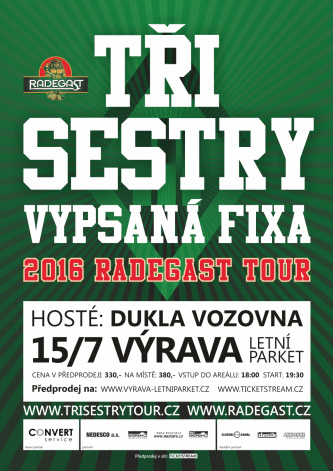 15.07.2016 - TŘI SESTRY RADEGAST TOUR 2016 - Výrava