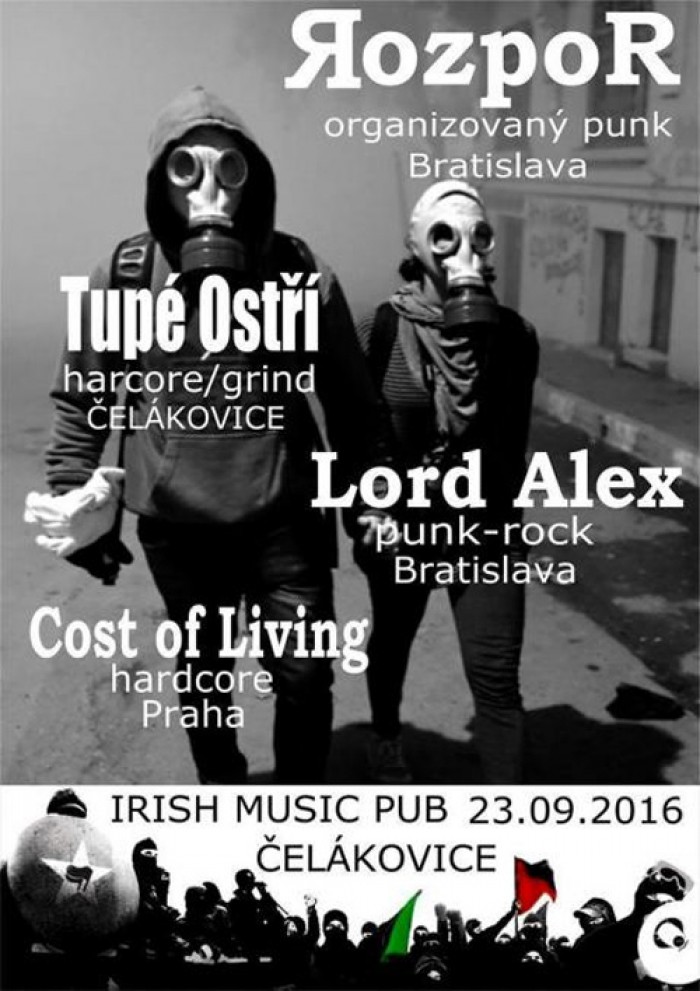 23.09.2016 - RozpoR + Lord Alex + Tupé ostří + Cost of living  / Čelákovice
