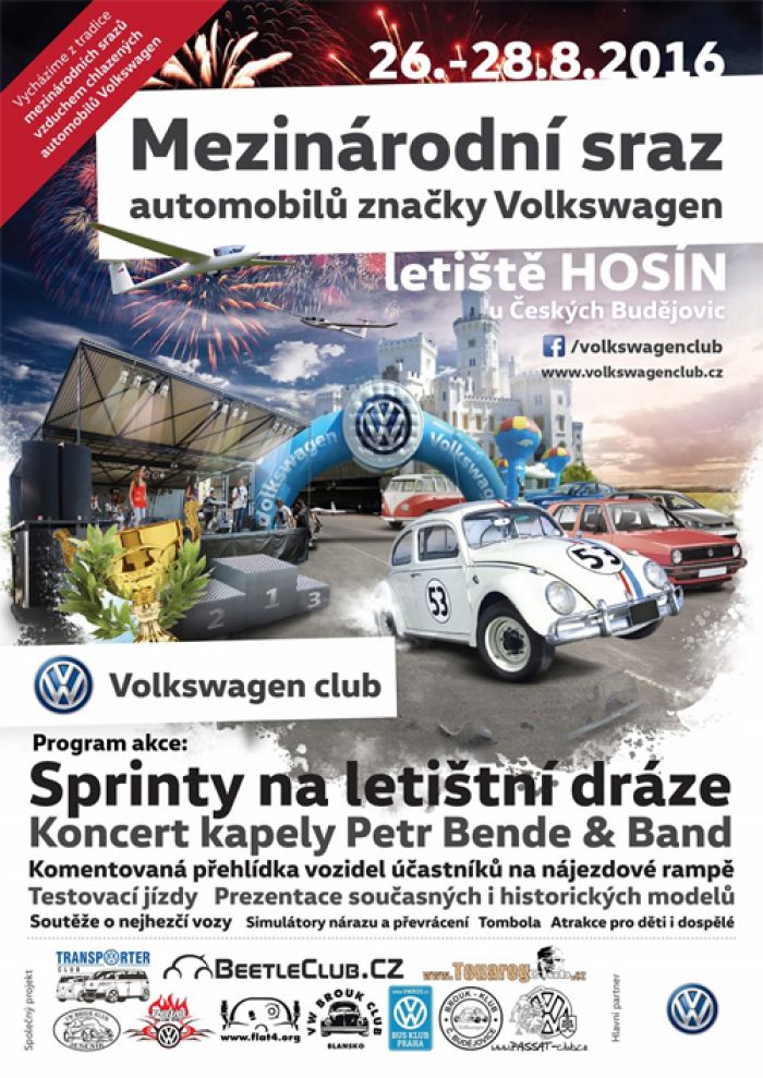 26.08.2016 - Mezinárodní sraz automobilů značky Volkswagen - Letiště Hosín