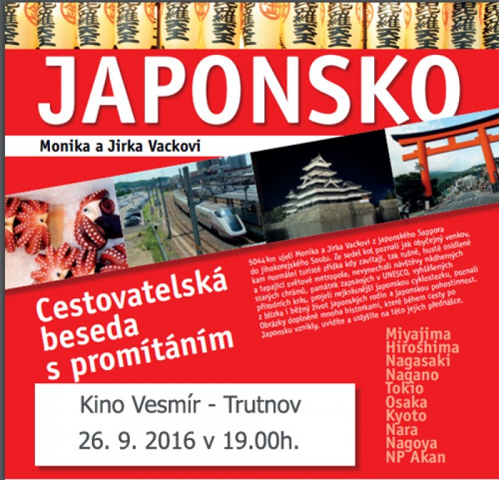 26.09.2016 - Monika a Jirka Vackovi: JAPONSKO & KOREA - Trutnov