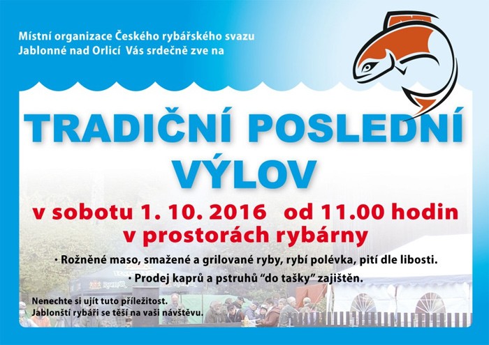 01.10.2016 - POSLEDNÍ VÝLOV - Jablonné nad Orlicí