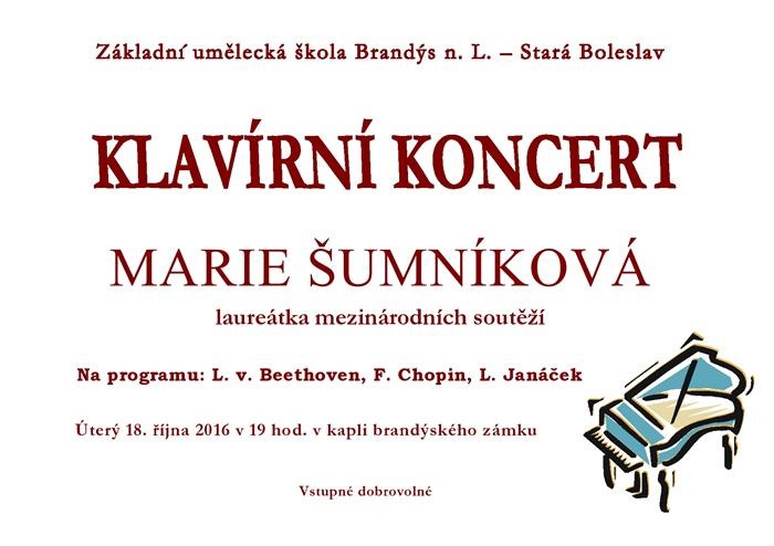 18.10.2016 - Klavírní koncert - Brandýs nad Labem