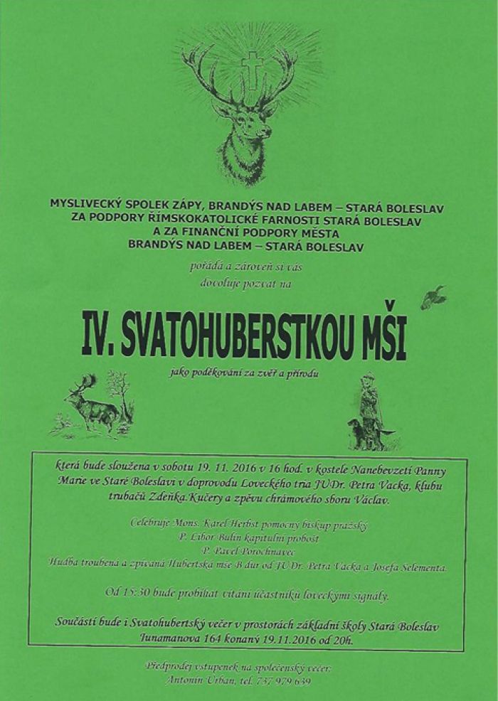 19.11.2016 - IV. Svatohubertská mše - Stará Boleslav
