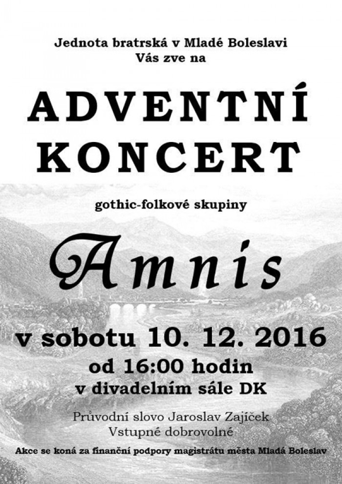 10.12.2016 - Adventní koncert skupiny Amnis / Mladá Boleslav