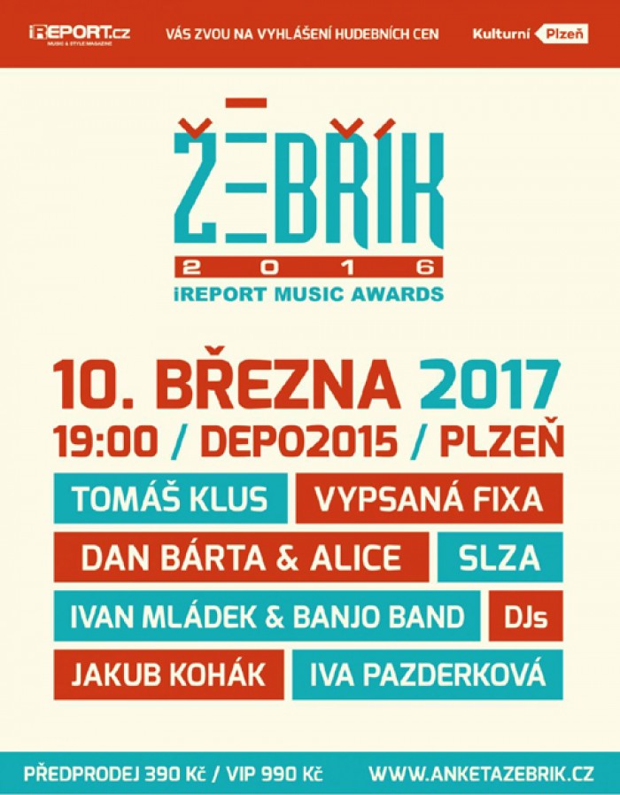10.03.2017 - Hudební ceny Žebřík - Plzeň