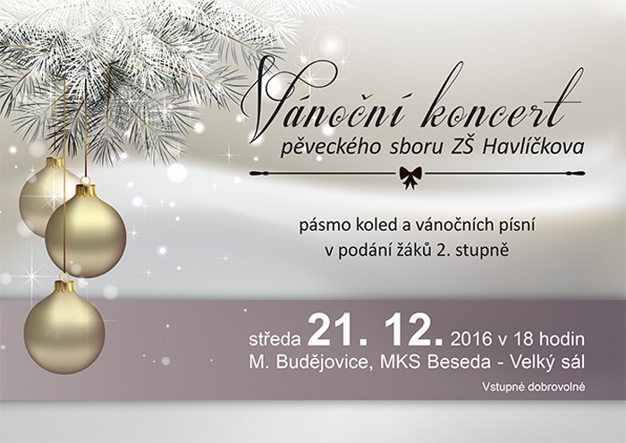 21.12.2016 - Vánoční koncert pěveckého sboru ZŠ Havlíčkova / Moravské Budějovice