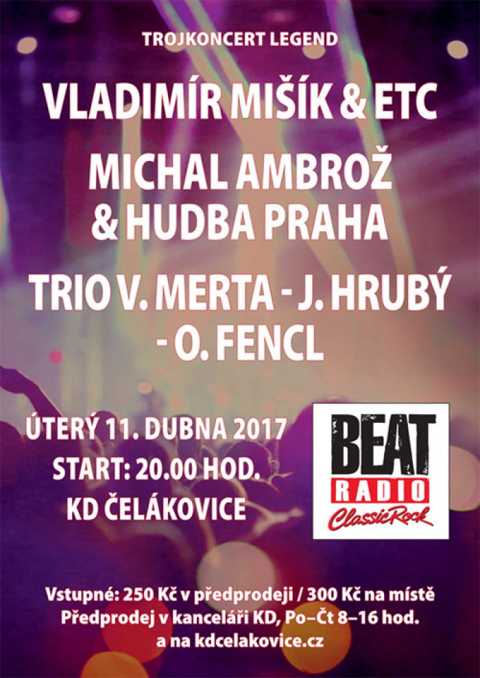 11.04.2017 - Koncert legend českého bigbeatu / Čelákovice