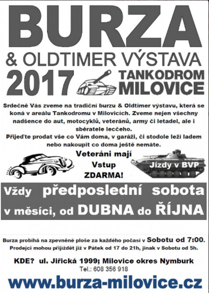 20.05.2017 - Burza a Oldtimer výstava tankodrom - Milovice