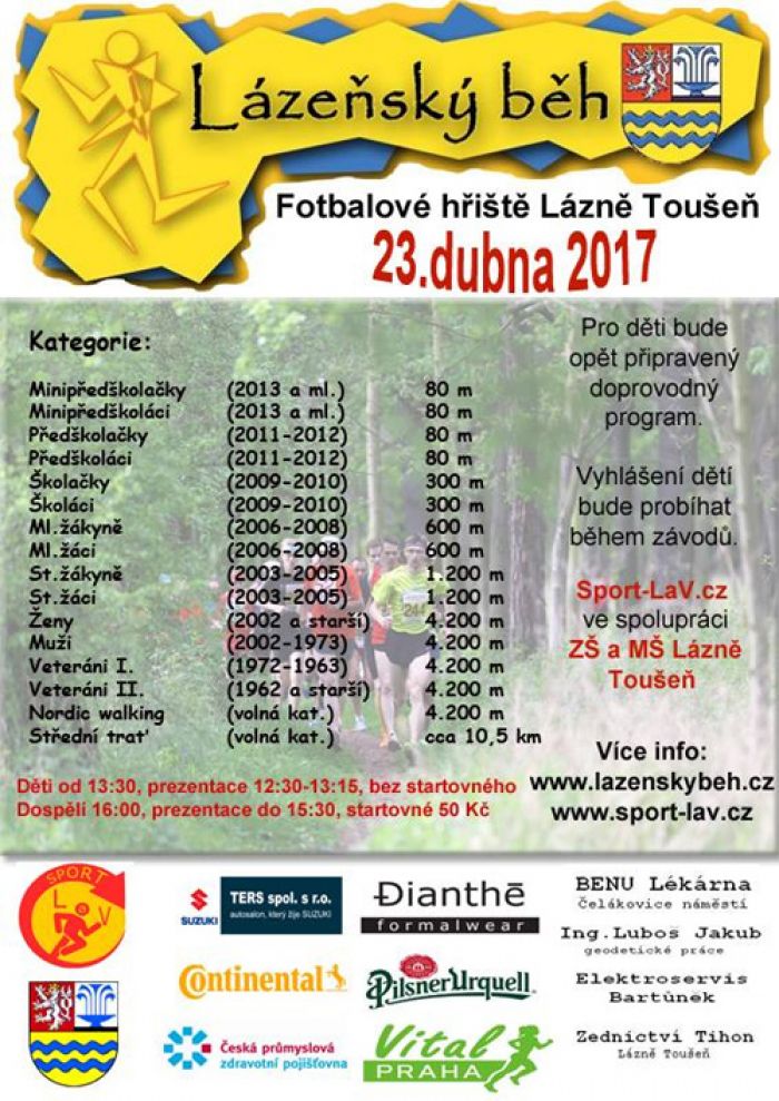 23.04.2017 - Lázeňský běh - Lázně Toušeň