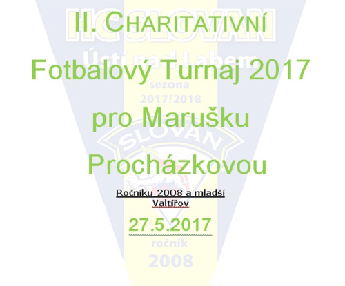 27.05.2017 - 2. ročník charitativního turnaje ve Valtířově