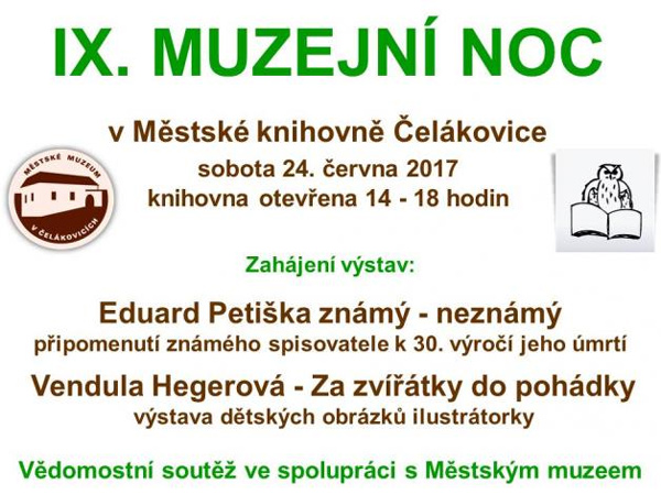 24.06.2017 - MUZEJNÍ NOC V KNIHOVNĚ - Čelákovice