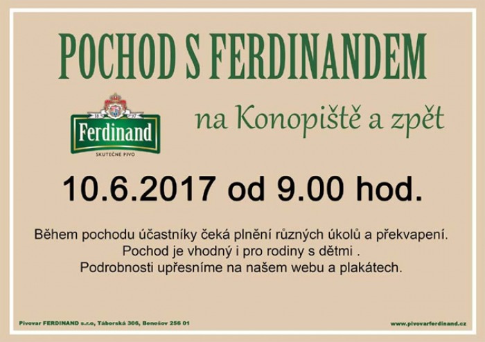 10.06.2017 - Pochod s Ferdinandem - na Konopiště a zpět