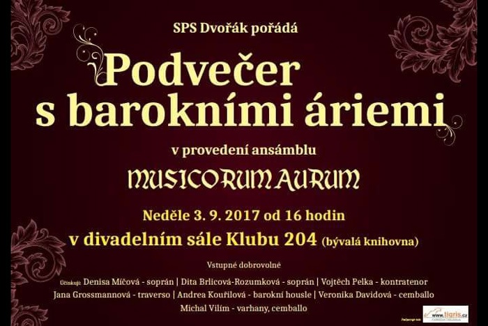 03.09.2017 - PODVEČER S BAROKNÍMI ÁRIEMI - Zlín
