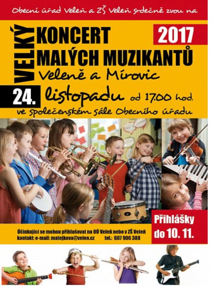 24.11.2017 - Velký koncert malých muzikantů Veleně a Mírovic 2017