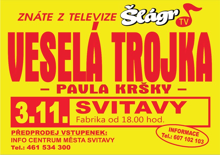 03.11.2017 - Veselá Trojka Pavla Kršky - Koncert  /  Svitavy