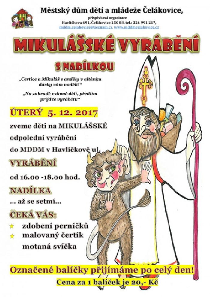 05.12.2017 - Mikuláš s MDDM - Čelákovice