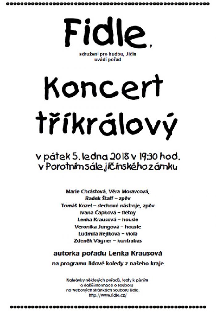 05.01.2018 - Koncert tříkrálový - Jičín