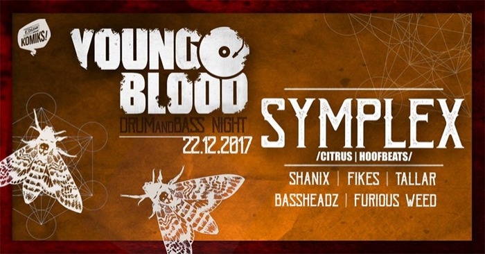 22.12.2017 - Young Blood w/ Symplex (Citrus, Hoofbeats) - České Budějovice