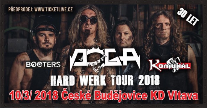 10.03.2018 - Doga - hard werk tour 2018 + Komunál, Booters / České Budějovice
