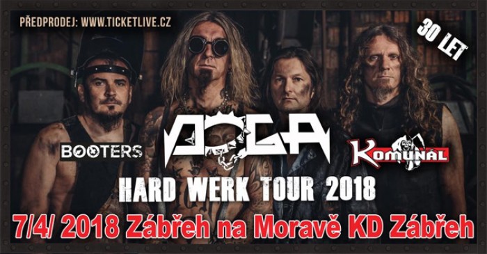 07.04.2018 - Doga - hard werk tour 2018 + Komunál, Booters / Zábřeh na Moravě