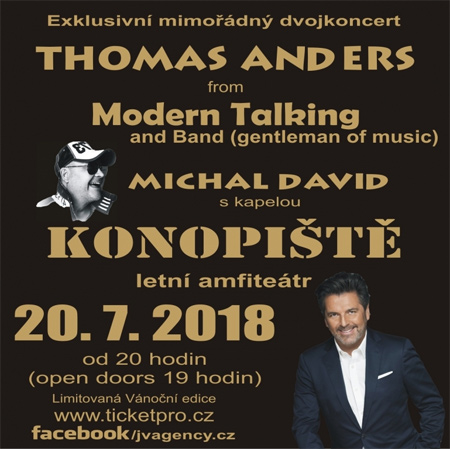 20.07.2018 - Michal David  a Thomas Anders - Dvojkoncert / Konopiště