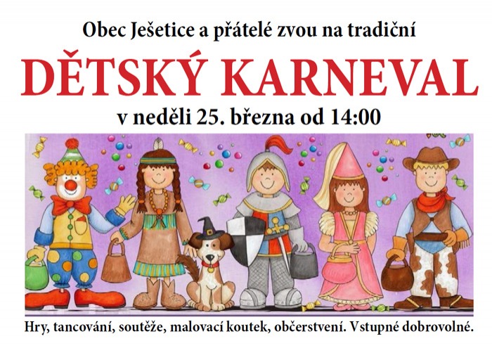 25.03.2018 - Dětský karneval - Ješetice