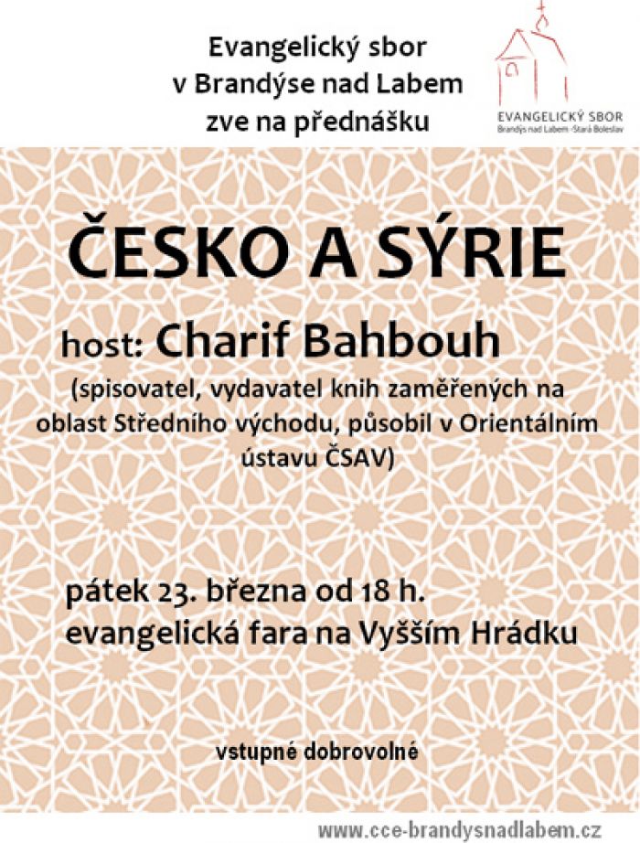 23.03.2018 - Česko a Sýrie - Přednáška / Brandýs nad Labem