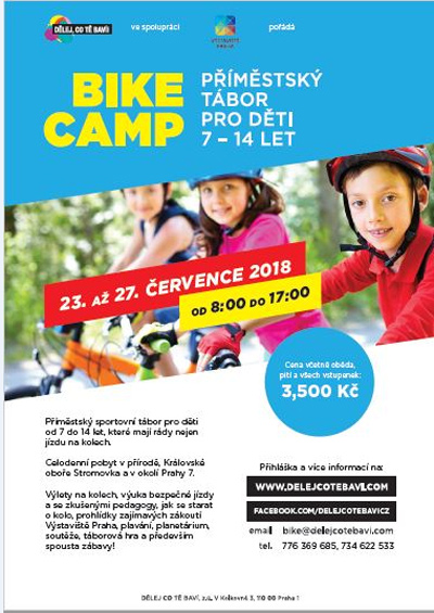23.07.2018 - BIKE CAMP: Příměstský tábor pro malé cyklisty - Praha 7