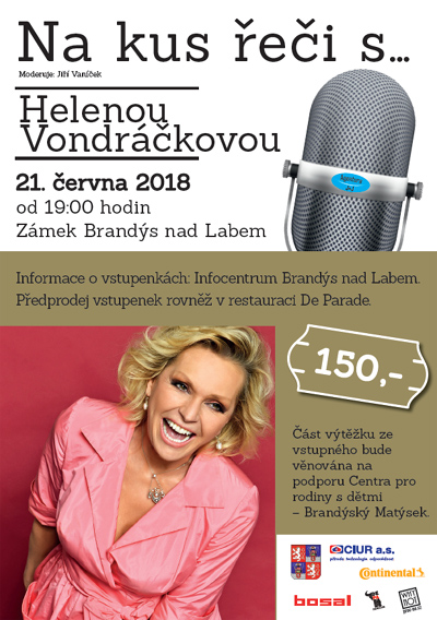 21.06.2018 - Na kus řeči s...Helenou Vondráčkovou - Brandýs nad Labem