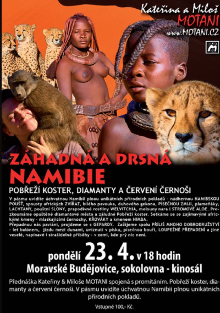 23.04.2018 - Záhadná a drsná Namibie - Přednáška / Moravské Budějovice