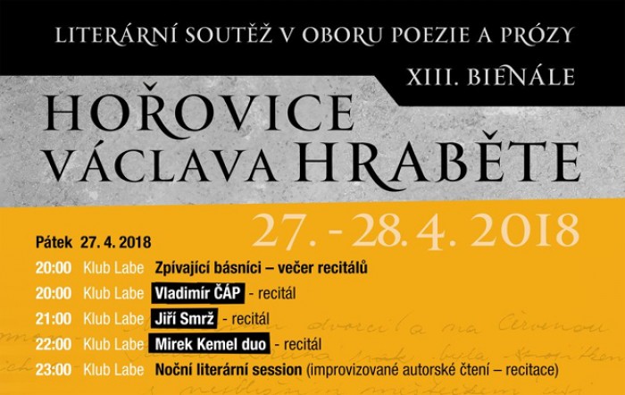 27.04.2018 - ZPÍVAJÍCÍ BÁSNÍCI - Hořovice Václava Hraběte 2018