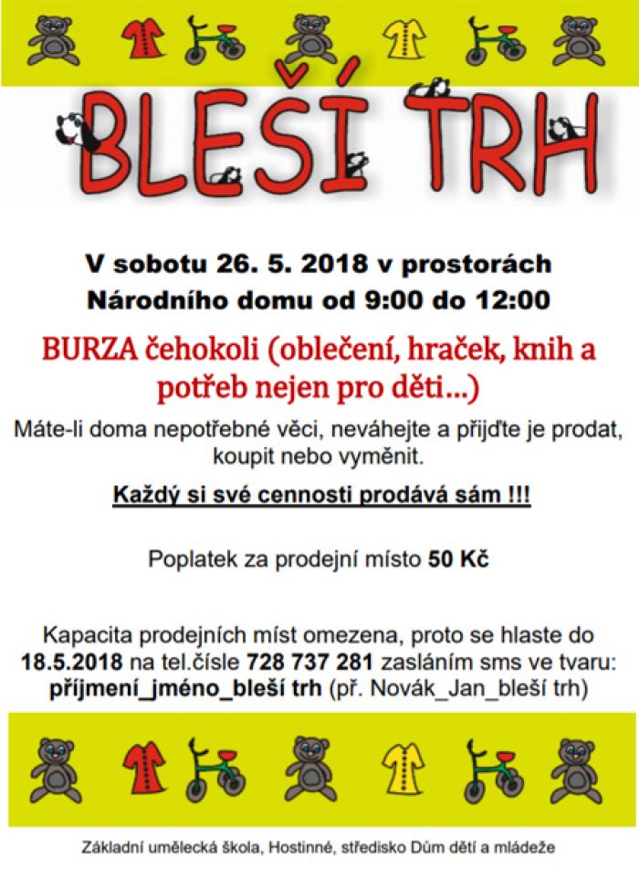 26.05.2018 - BLEŠÍ TRH - Hostinné