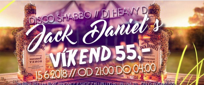 15.06.2018 - Páteční párty s Jack Daniels Honey - Uhlířské Janovice