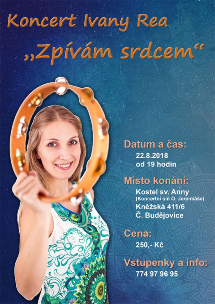 22.08.2018 - Ivana Rea: Zpívám srdcem - Koncert / České Budějovice