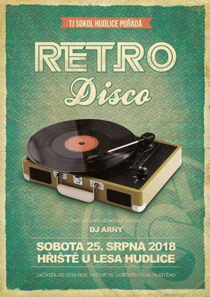 25.08.2018 - Retro diskotéka - Hudlice