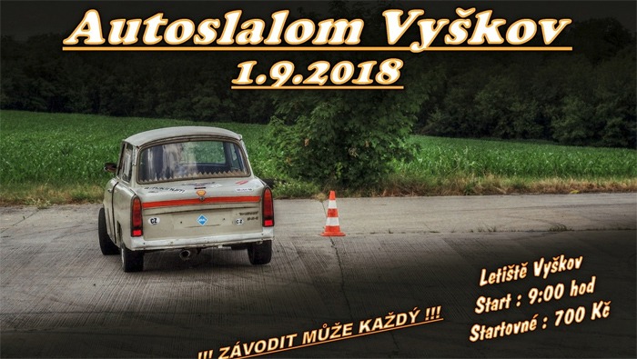 01.09.2018 - Autoslalom Vyškov