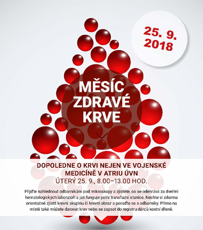 25.09.2018 - Měsíc zdravé krve - O krvi nejen ve vojenské medicíně - Praha 6